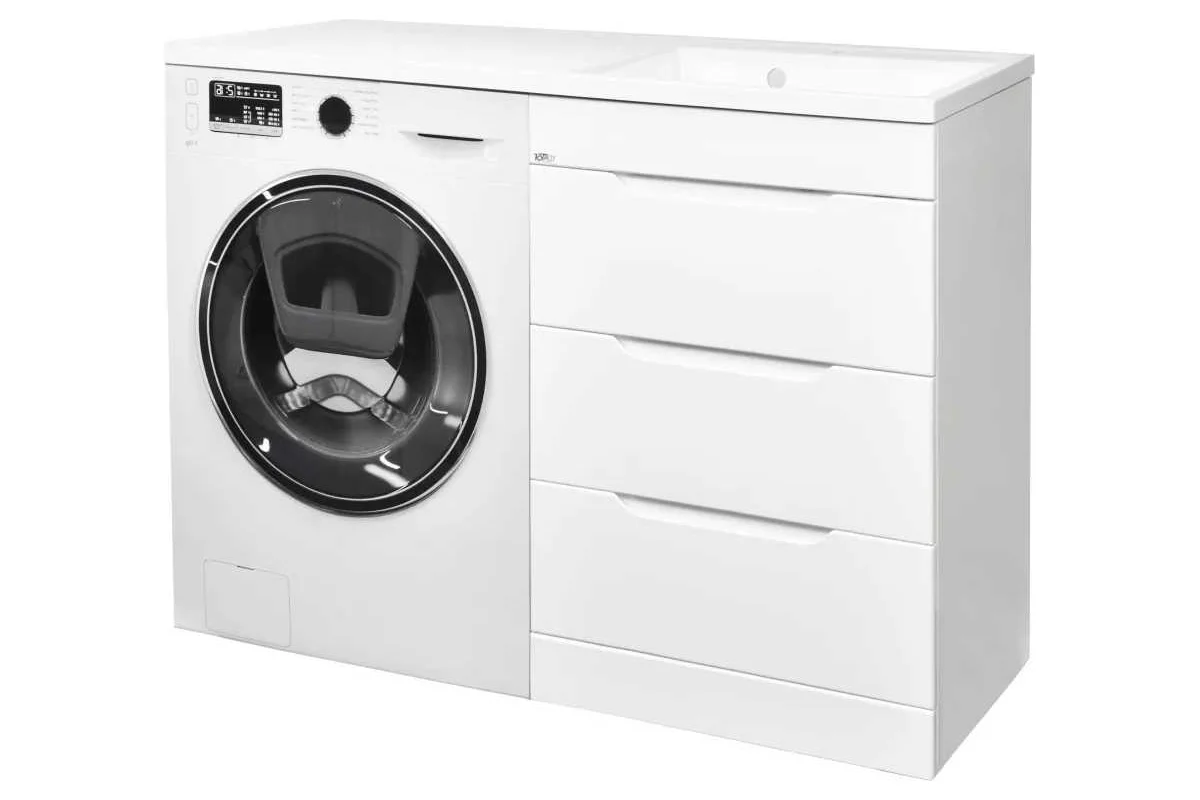 Тумба SATIN 60+60 c умывальником под стиральную машину,левая TOPPUS 9711.019
