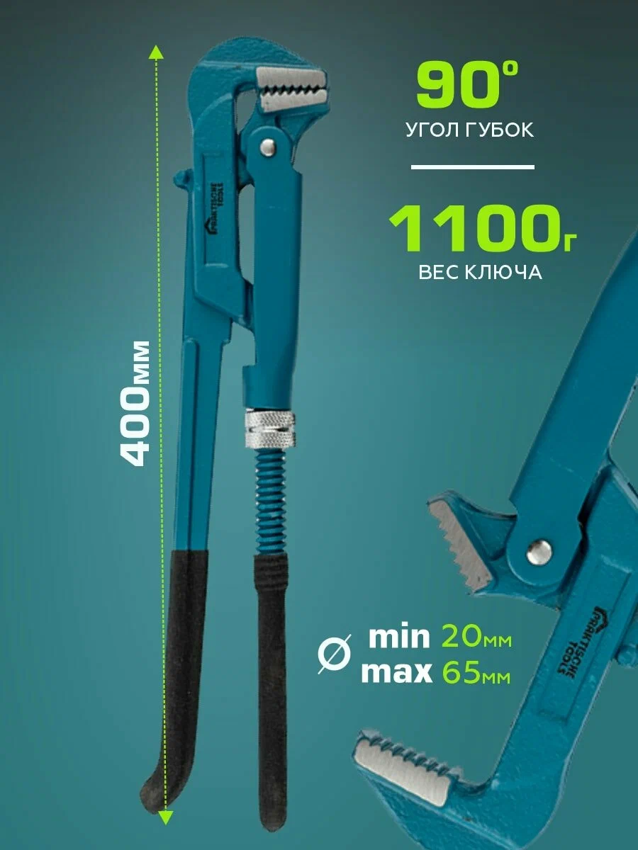 Ключ Трубный L №2 (11/2") PRAKTISCHE TOOLS арт.Ц2494