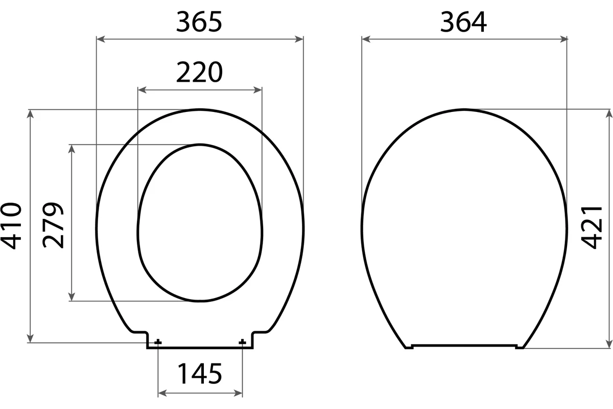 Сиденье для унитаза Бриз белое дюропласт (Santek)1.WH10.6.901