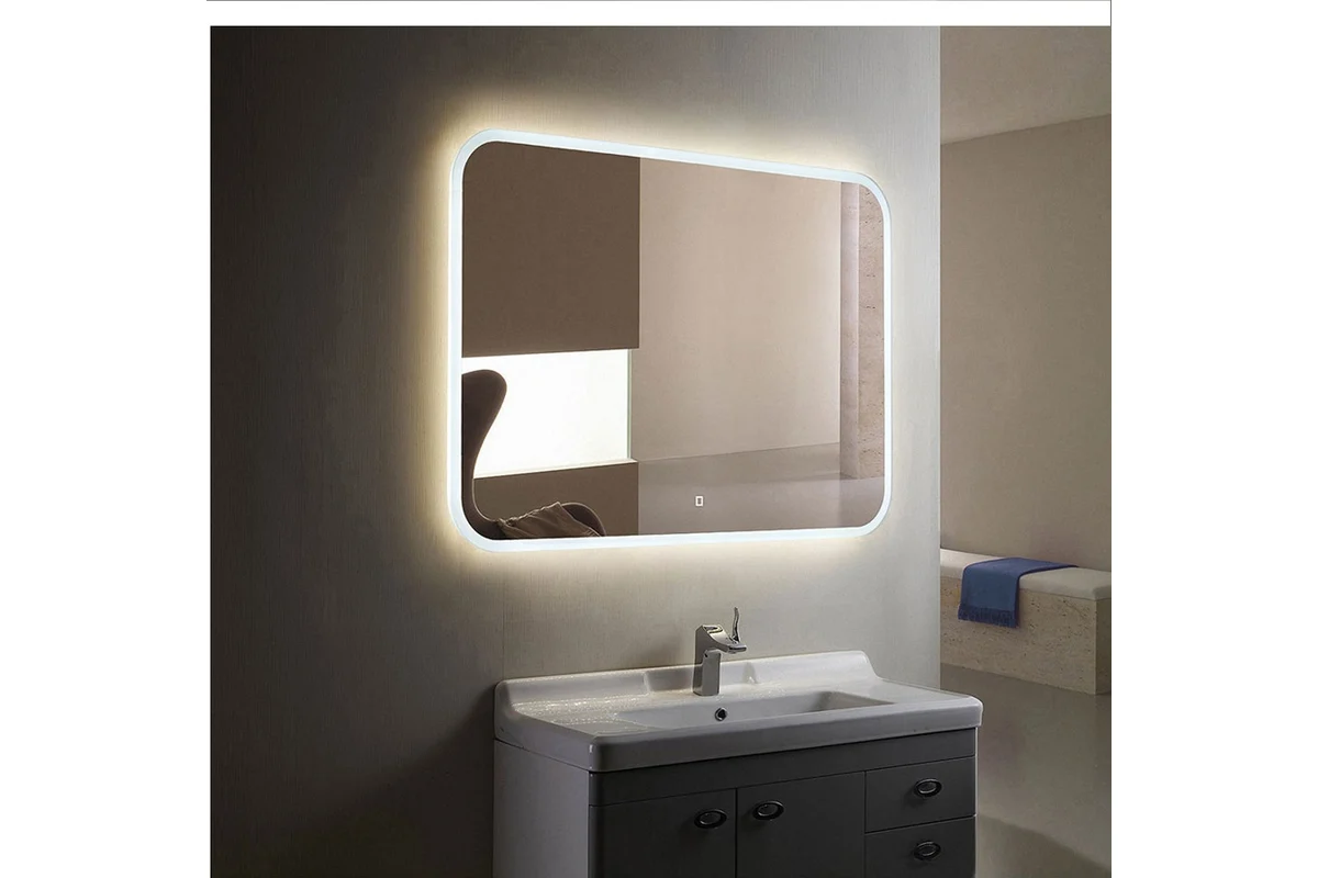 Зеркало с LED (Doratiz) подсветкой ЕВА 915х685 сенсорный включатель