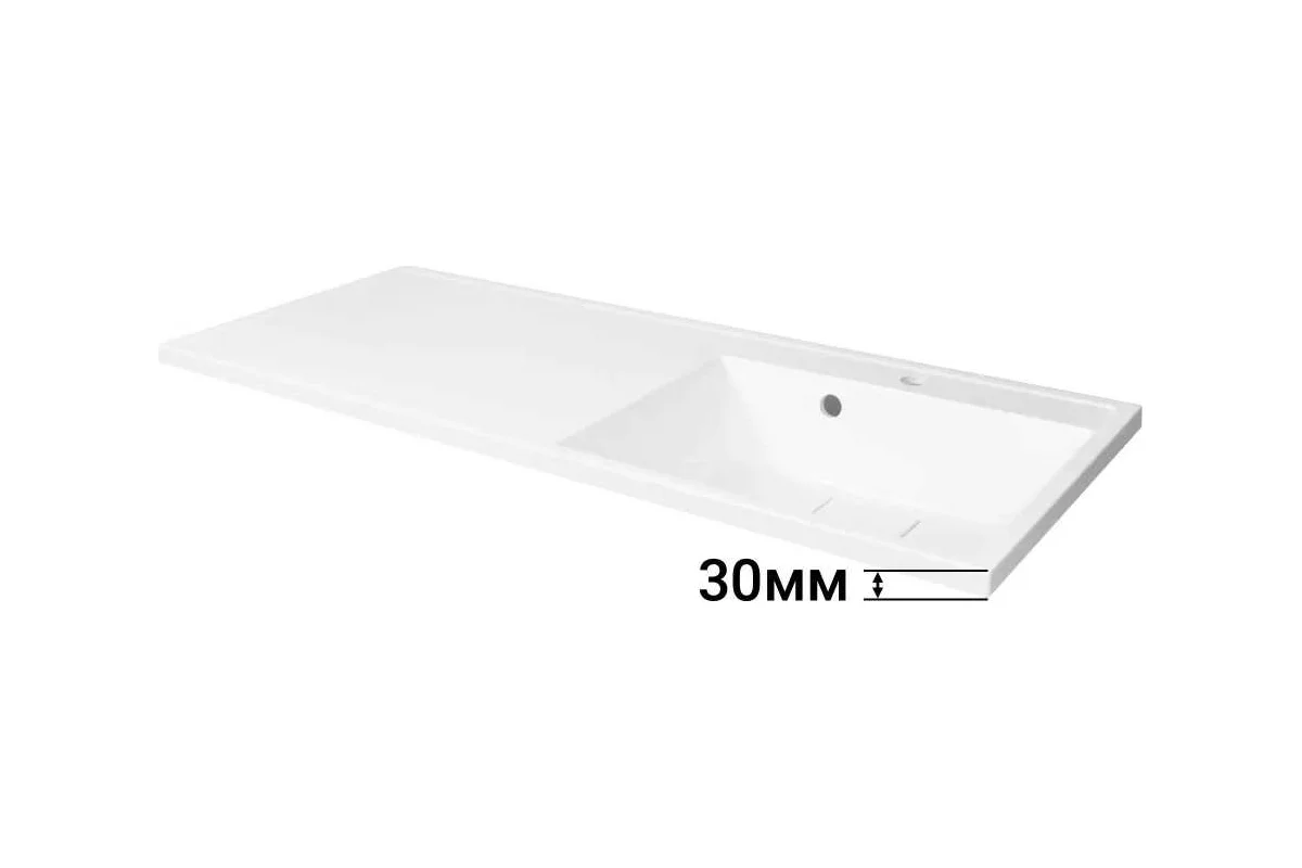 Тумба SATIN 60+60 c умывальником под стиральную машину,левая TOPPUS 9711.019