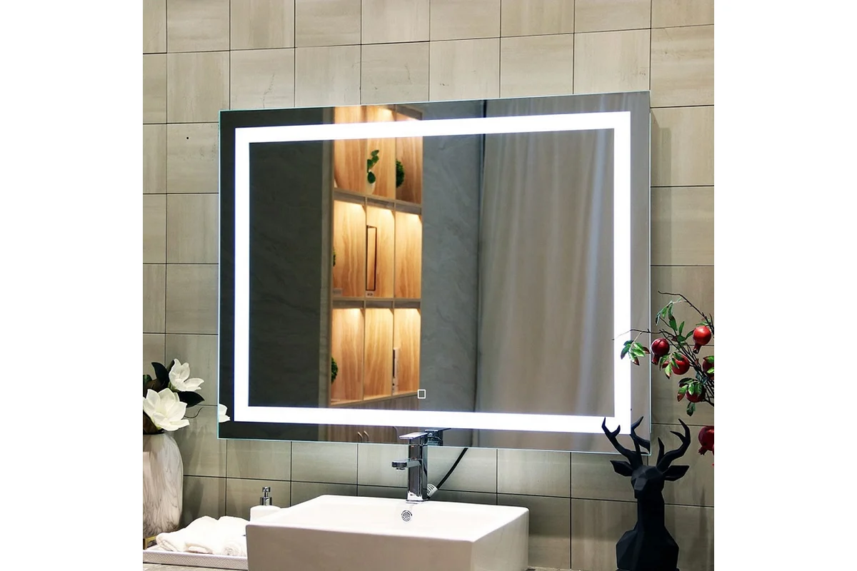 Зеркало с LED (Doratiz) подсветкой Адель 800х600 сенсорный включатель