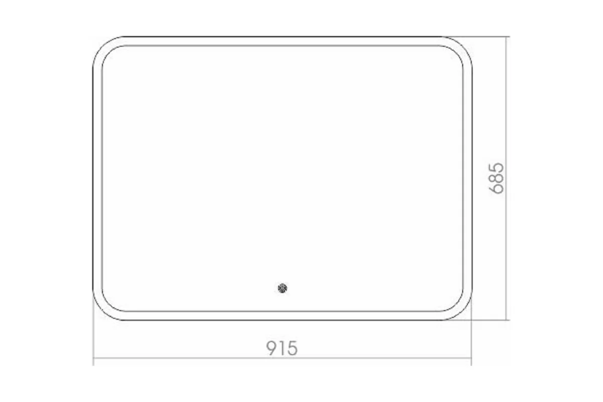 Зеркало с LED (Doratiz) подсветкой ЕВА 915х685 сенсорный включатель