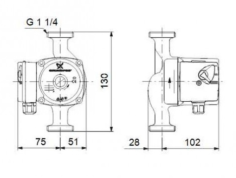 Циркуляционный насос Grundfos UPS 20-60 130