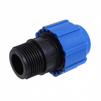 Муфта черная компрессионная Дн25х3/4" НР ру16