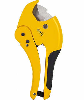 Ножницы deli tools труборез ДН 20-42 для труб ПВХ-жёлтые