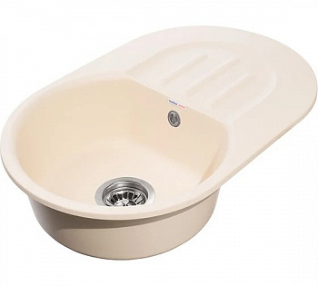 Мойка комп. GRANFEST SMART GF-SM685L (681*433) Бежевый овальная с крылом
