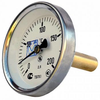 Термометр биметалл ТБП-Т 200C Дк63 L=50 G1/2"осевой ЗТП Минск
