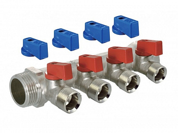 Коллектор с кранами 3/4"х4х1/2" (ICMA)