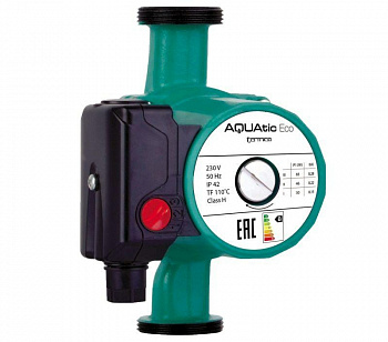 Насос циркуляционный Aquatic Eco 30/6 с гайками (зеленый)